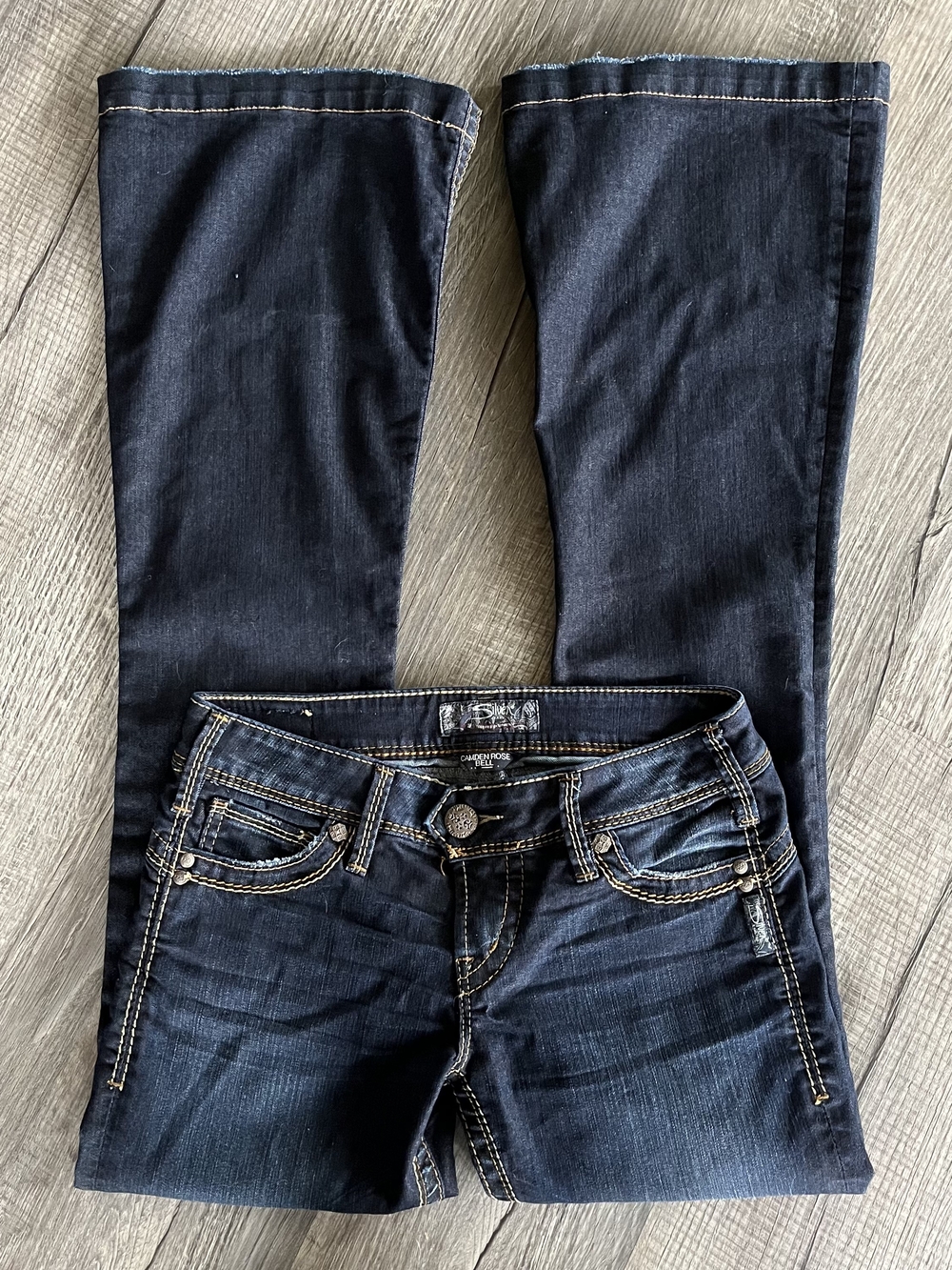 Y2k Silver Jeans Camden Rose Belle Bootcut Jeans in Blue Waist 27 Flare Western